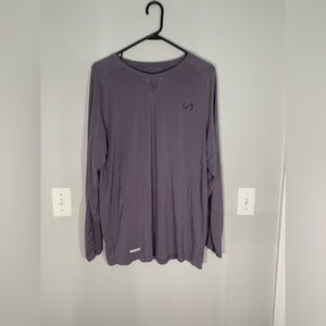 TLF Men’s Gray Long Sleeve Active Wear Shirt Size Large.